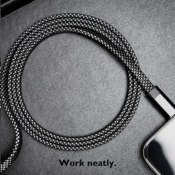 NEAT CABLE Magnetic USB-C Charging Cable, 4.9 ft., Black (F101-LCBL5)<Function101 Outlet