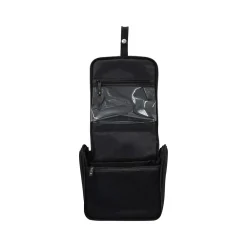 8" 12-Piece Plastic Toiletry Bag Kit, Black/Clear (36024)<G Force Online