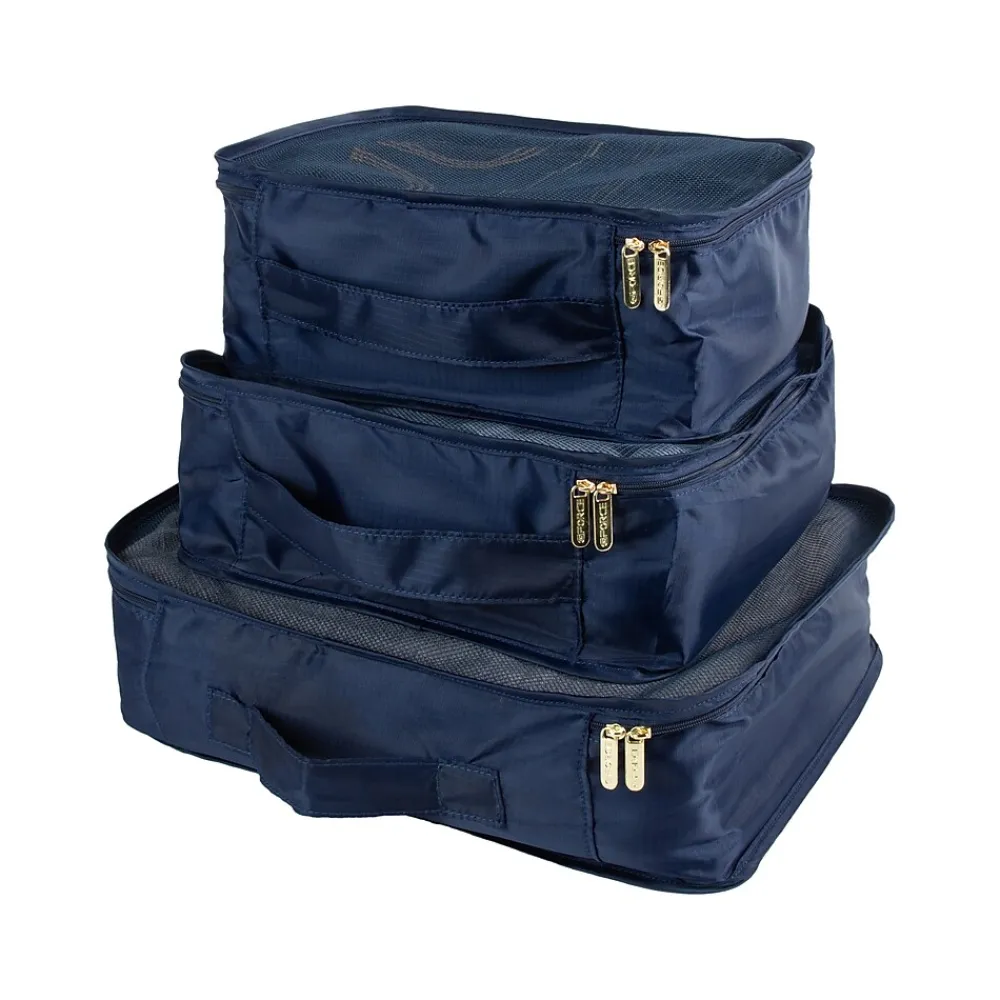 6-Piece Fabric Travel Pouch Set, Water Resistant, Midnight (27105-MIDNIGHT)<G Force Outlet