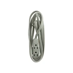 GE 3 Outlet Power Strip, Gray (50552/43027)