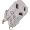 GE Polarized Grounding Adapter Plug, Gray