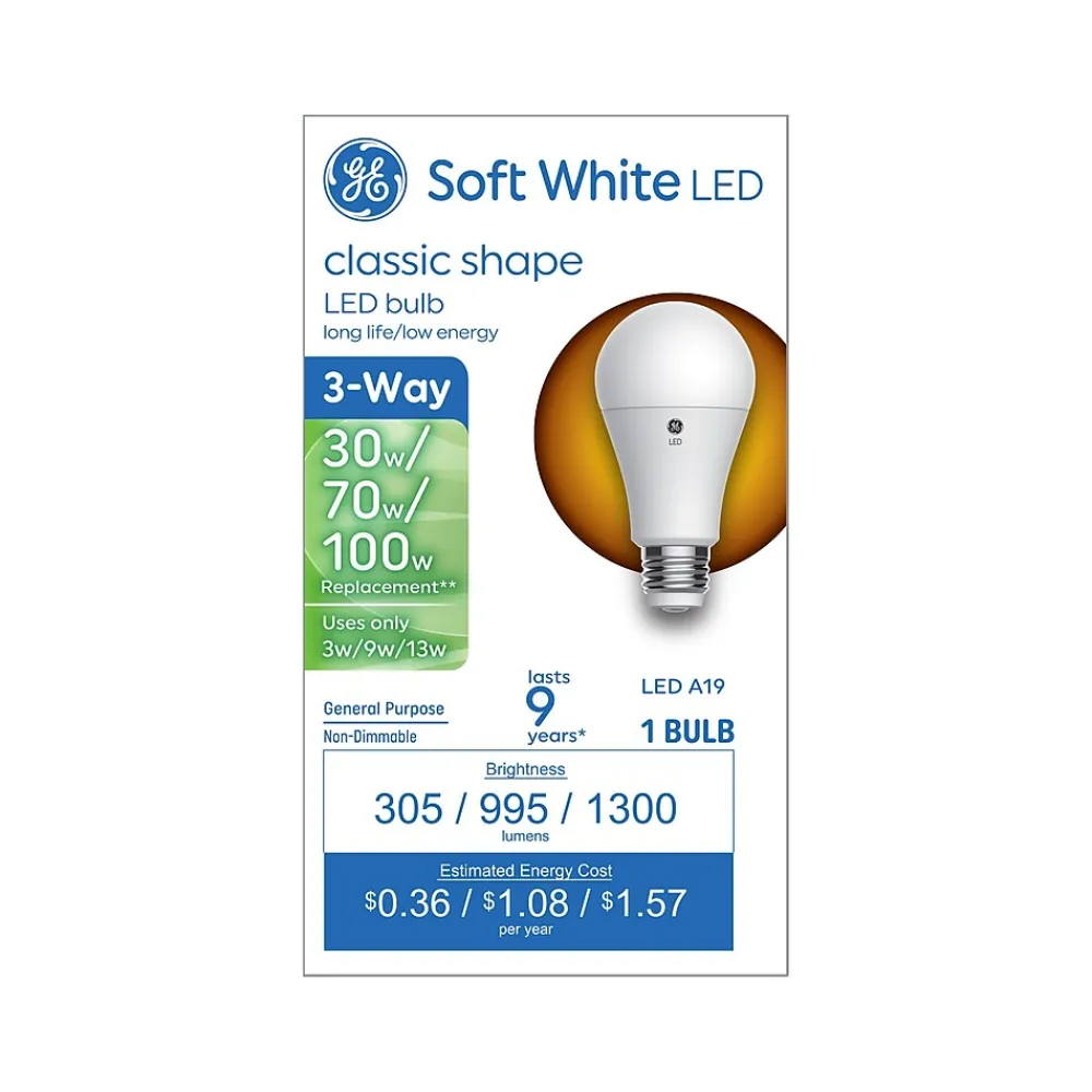 GE 3-Way 3-/9-/13-Watt Soft White LED neral-Purpose Bulb (93130562)