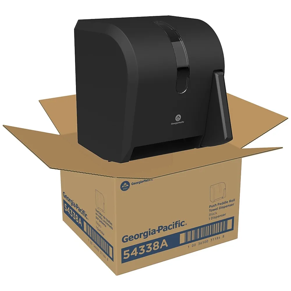 Hardwound Paper Towel Dispenser, Black (54338A )<Georgia-Pacific New
