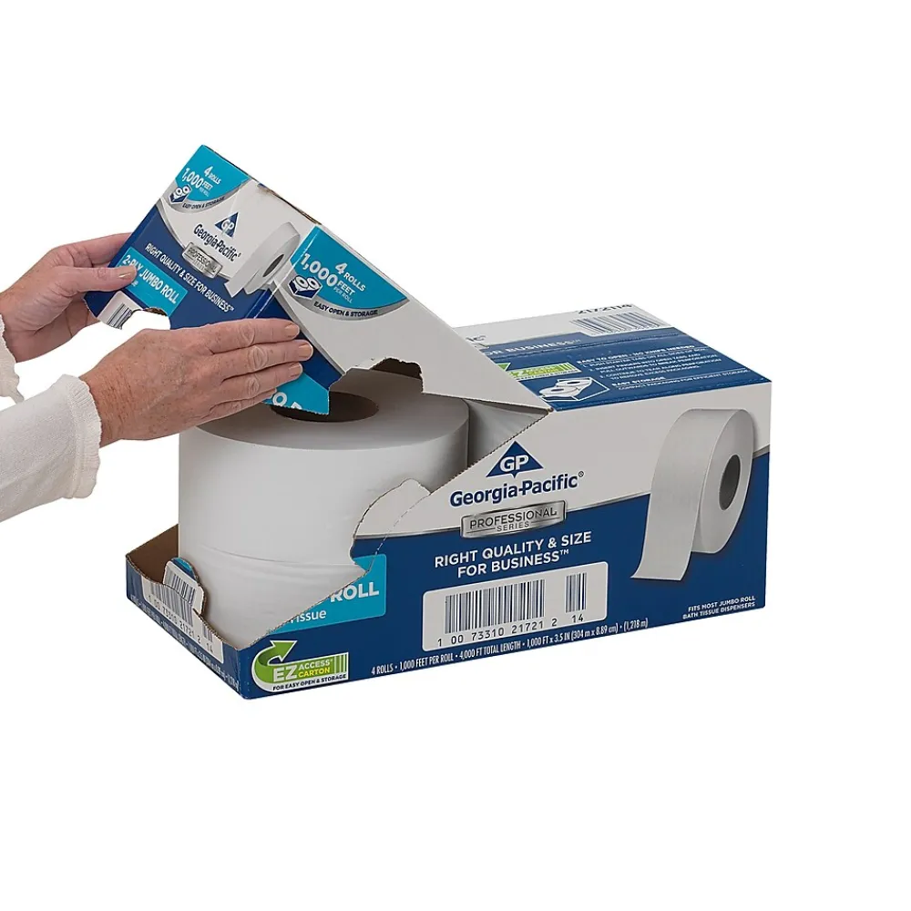 Professional Series Jumbo Jr. Toilet Paper, 2-Ply, White, 1000 ft./Roll, 4 Rolls/Carton (2172114)<Georgia-Pacific Best