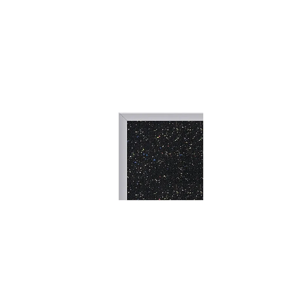 Bulletin*Ghent 3' H x 4' W Recycled Bulletin Board with Aluminum Frame, Confetti (ATR34-CF)