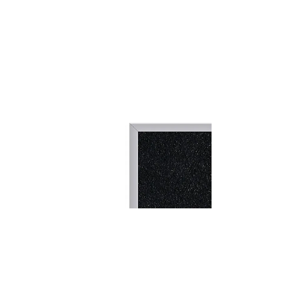 Bulletin*Ghent 4' H x 6' W Recycled Bulletin Board with Aluminum Frame, Black (ATR46-BK)