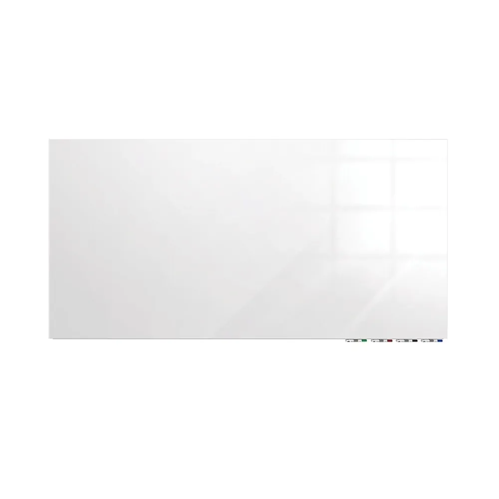 Dry Erase*Ghent Aria 4'H x 6'W Low Profile Magnetic Glass Whiteboard, White (ARIASM46WH)