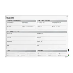 Dry Erase*Ghent Aria OR Time Out Glass Dry-Erase Whiteboard, 18'H x 24'W (GRPARIASN12T-18)