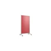 Dry Erase*Ghent EZ Glass Mobile Dry-Erase Whiteboard, Aluminum Frame, 75"H x 38"W (EZ1NA7538RS)
