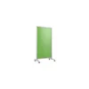 Dry Erase*Ghent EZ Magnetic Glass Mobile Dry-Erase Whiteboard, Aluminum Frame, 75"H x 38"W (EZ1MA7538GN)