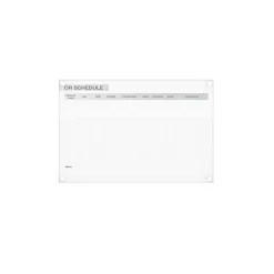 Dry Erase*Ghent Harmony OR Schedule Glass Dry-Erase Whiteboard, 4'H x 6'W (GRPHMYSN13S-46)
