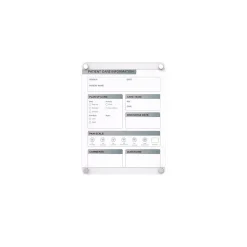 Dry Erase*Ghent Slide Changeable Patient Room Glass Dry-Erase Whiteboard, 36"H x 24" W (GRPHMYRNFM11P-23-12V)