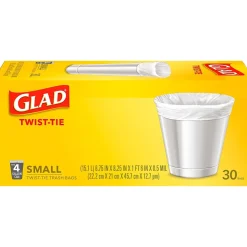4 Gallon Kitchen Trash Bags, 30/Box (78817)<Glad New