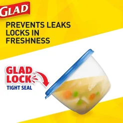 Glad ® Deep Dish Containers, 64 Oz., 3/Pack (70045)