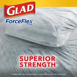 ForceFlex 13-Gallon Scented Kitchen Trash Bag, 0.72 mil, Gain Original, White, 80 Bags/Box (79009)<Glad New