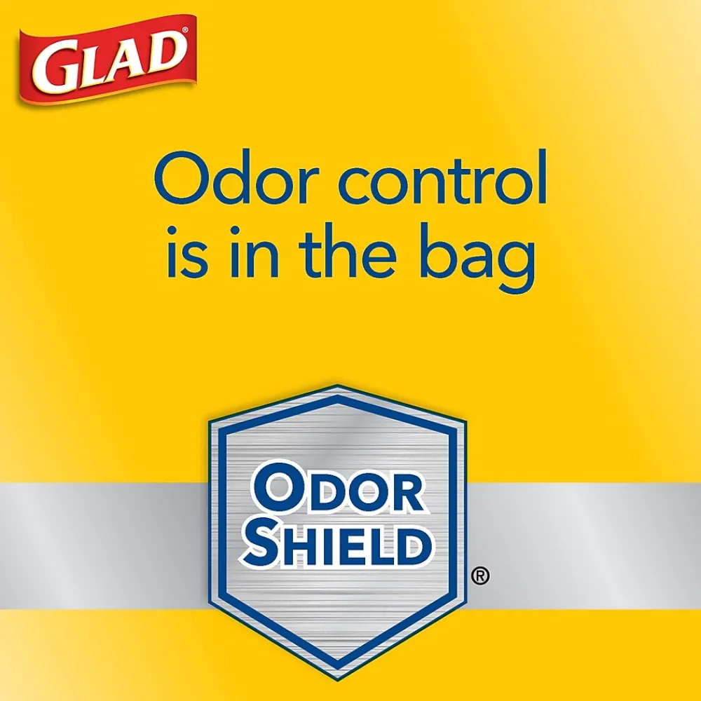 ForceFlex OdorShield 13 Gallon Kitchen Trash Bag, 23.75" x 25.4", Low Density, 0.72 mil, Gray, 120 Bags/Box (79158)<Glad Outlet