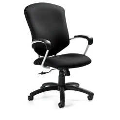 Office Chairs*Global Supra Quilt Fabric High Back Tilter Chair, Silver
