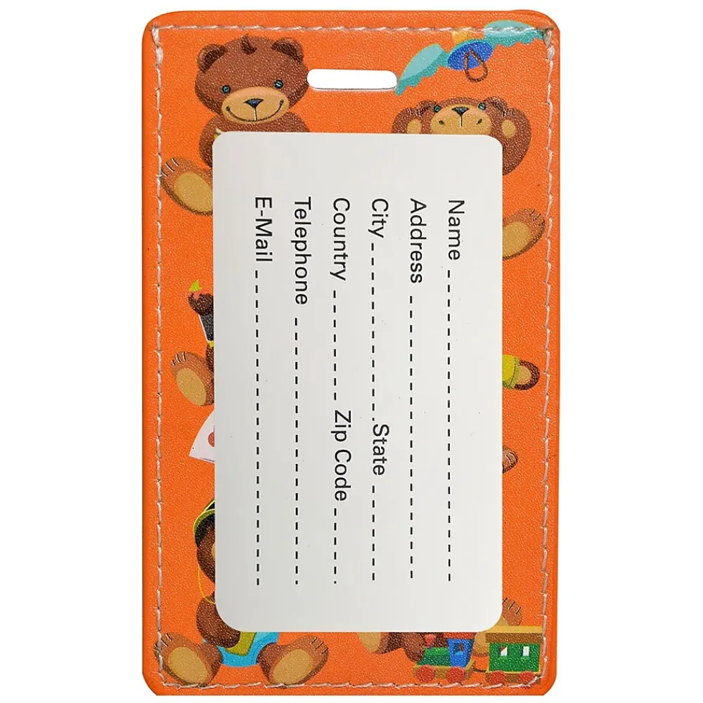 Travergo Bear Luggage Tag, Orange (TR1272)<Go Green Power Clearance