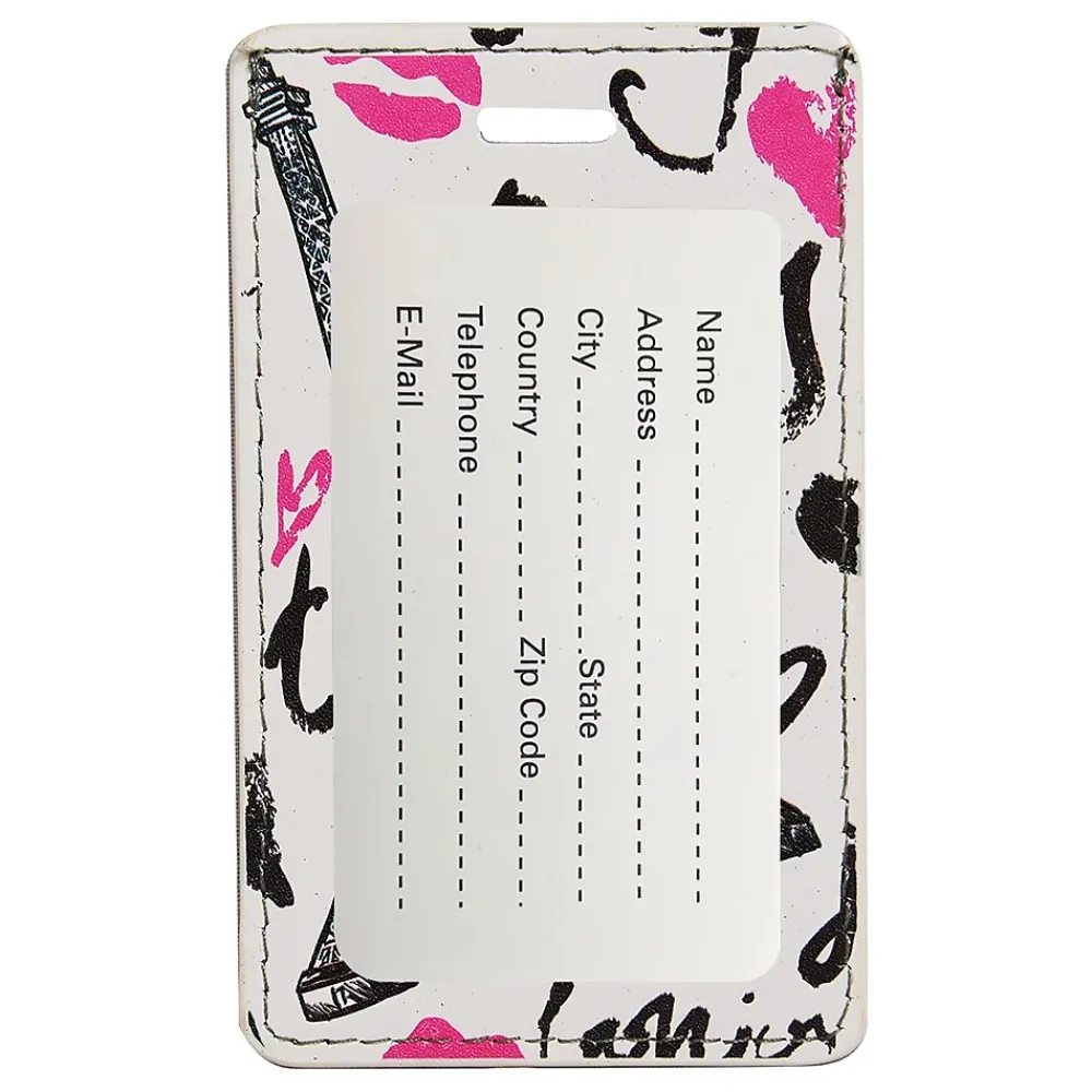 Travergo Eiffel Tower Luggage Tag, White (TR1278)<Go Green Power Clearance