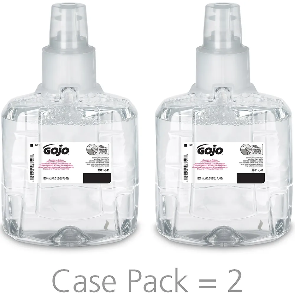 Foaming Hand Soap Refill for LTX 12 Dispenser, 40.5 oz., 2/Carton (1911-02)<GOJO Clearance