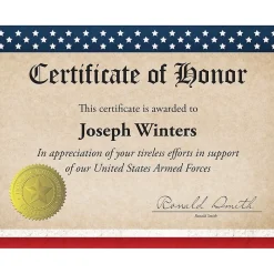 Awards & Certificates*Great Papers Patriotic Certificates, 8.5