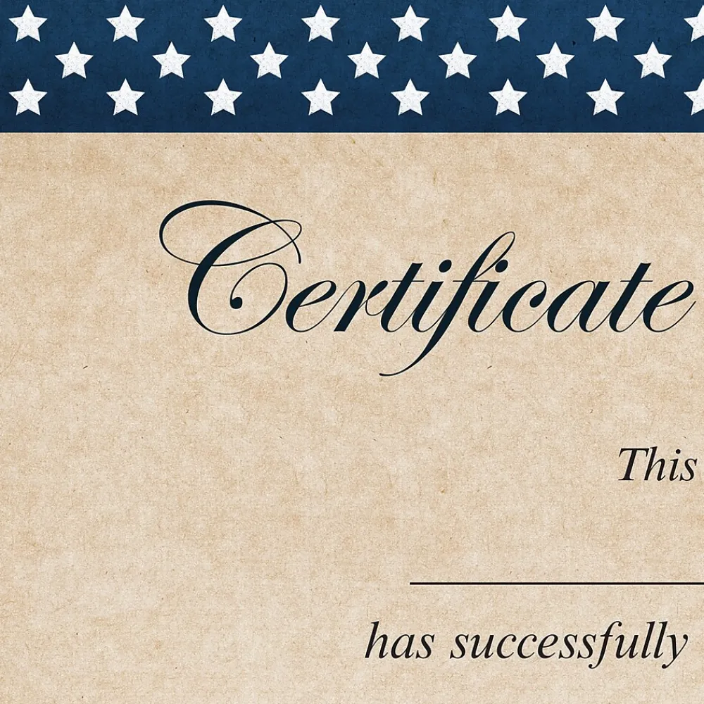 Awards & Certificates*Great Papers Patriotic Completion Certificates, 8.5" x 11", Multicolor, 25/Count (2015075)