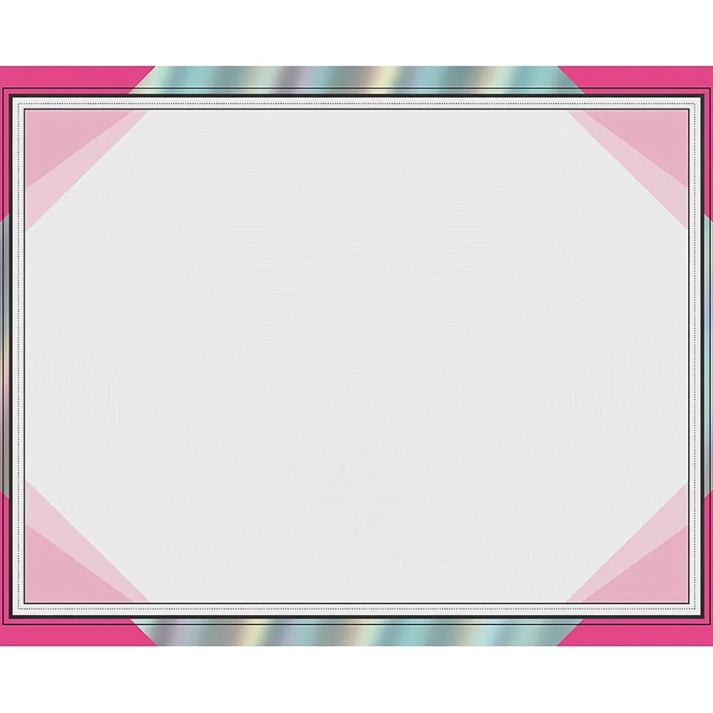 Awards & Certificates*Great Papers Rainbow Foil Certificates, 8.5" x 11", Happy Pink, 15/Pack (2019003)