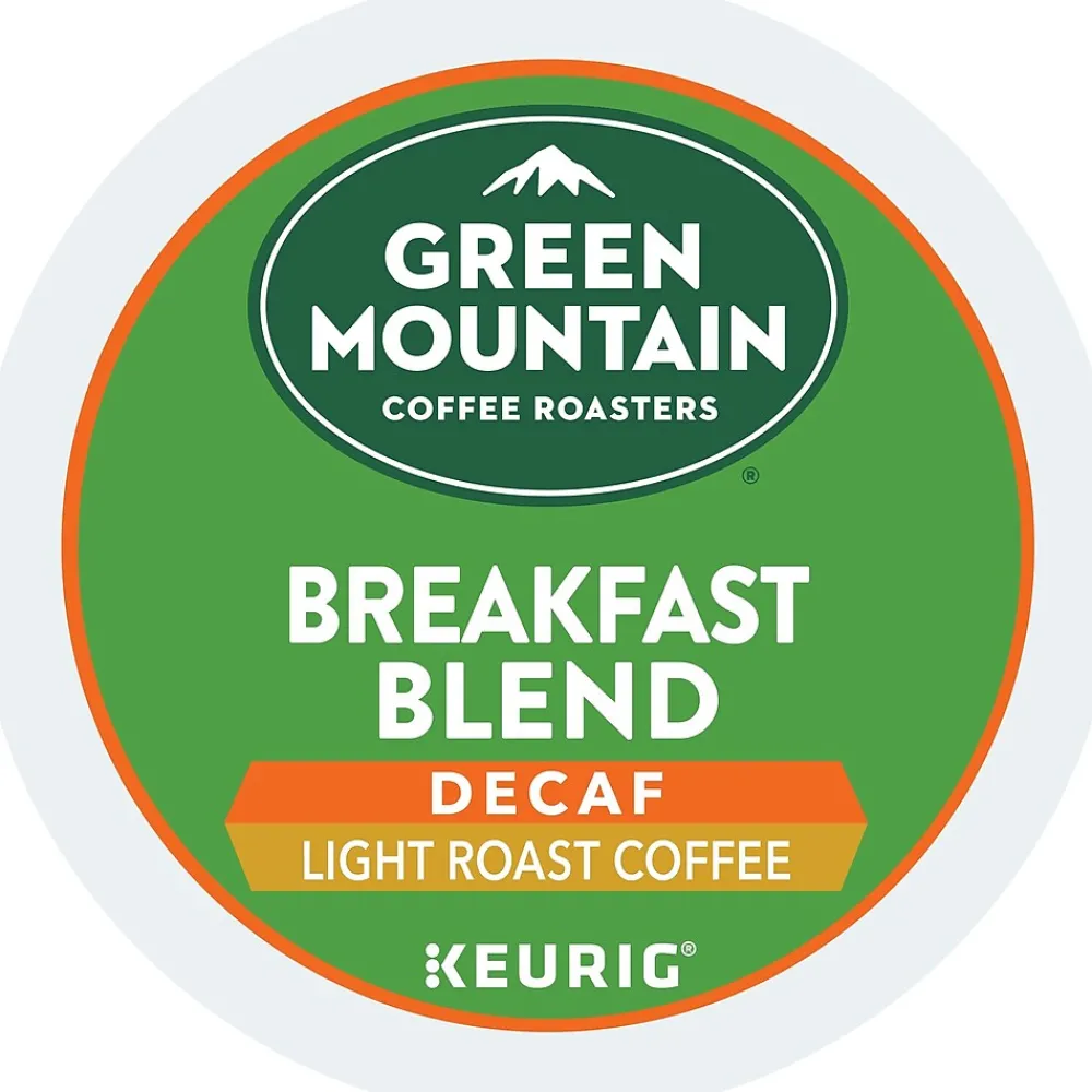 Green Mountain Breakfast Blend Decaf Coffee Keurig® K-Cup® Pods, Light Roast, 48/Box (5000355634)
