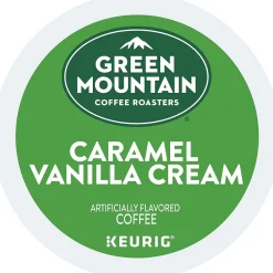 Green Mountain Caramel Vanilla Cream Coffee Keurig® K-Cup® Pods, Light Roast, 48/Box (350072)