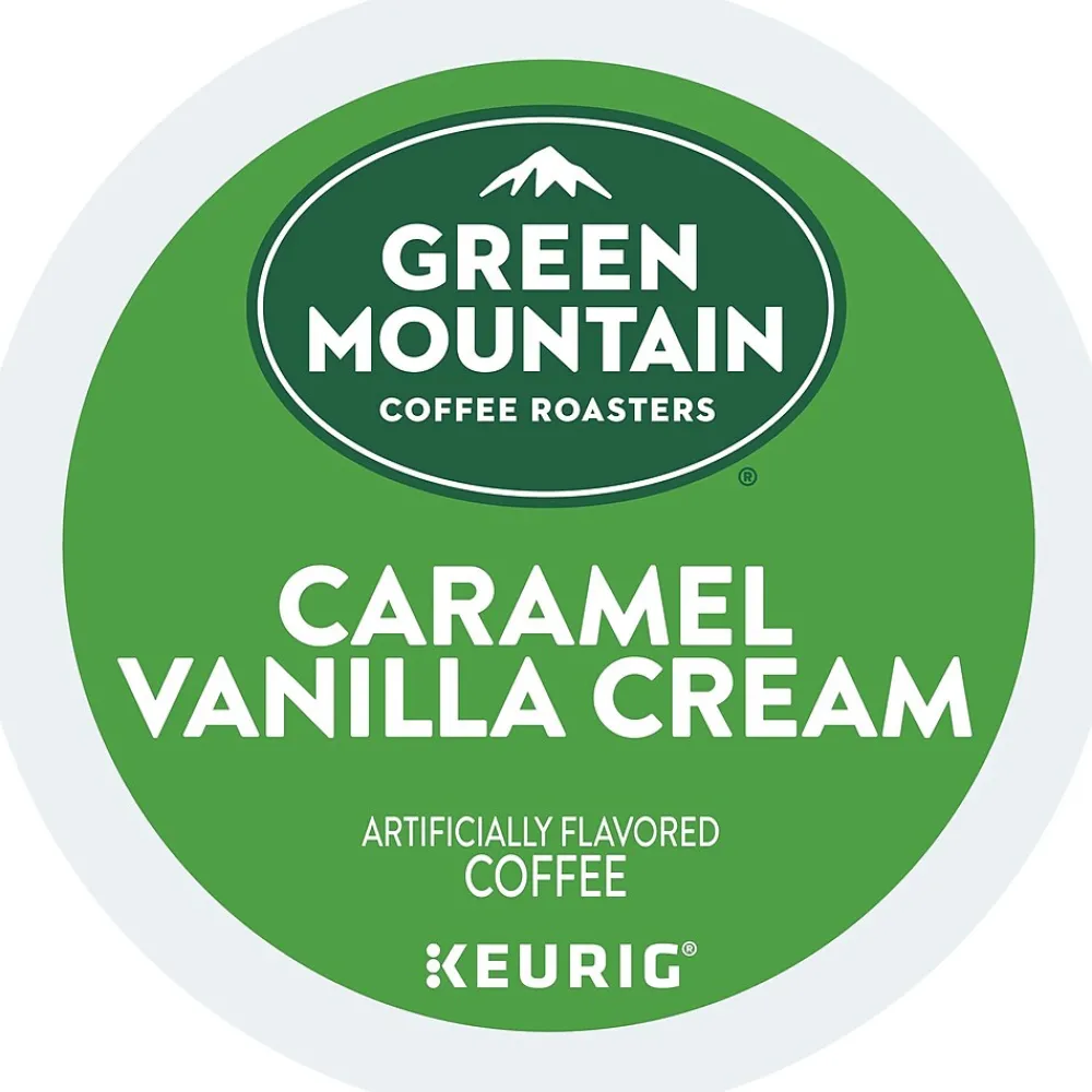 Green Mountain Caramel Vanilla Cream Coffee Keurig® K-Cup® Pods, Light Roast, 48/Box (350072)