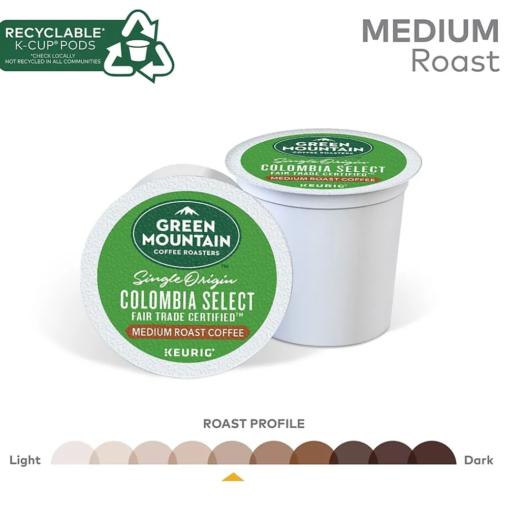 Green Mountain Colombia Select Coffee Keurig® K-Cup® Pods, Medium Roast, 24/Box (6003)