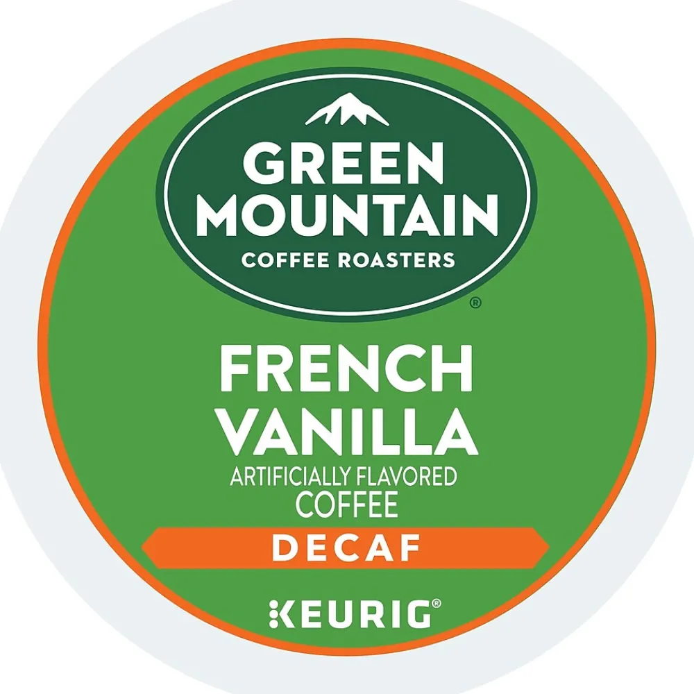 Green Mountain French Vanilla Decaf Coffee Keurig® K-Cup® Pods, Light Roast, 96/Carton (7732CT)