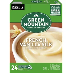 Green Mountain French Vanilla Coffee Keurig® K-Cup® Pods, Light Roast, 24/Box (6732)