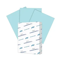 Multipurpose Paper*Hammermill 8.5" x 11" Multipurpose Paper, 65 lbs., Blue, 250 Sheets/Ream, 2 Reams/Pack (400520)