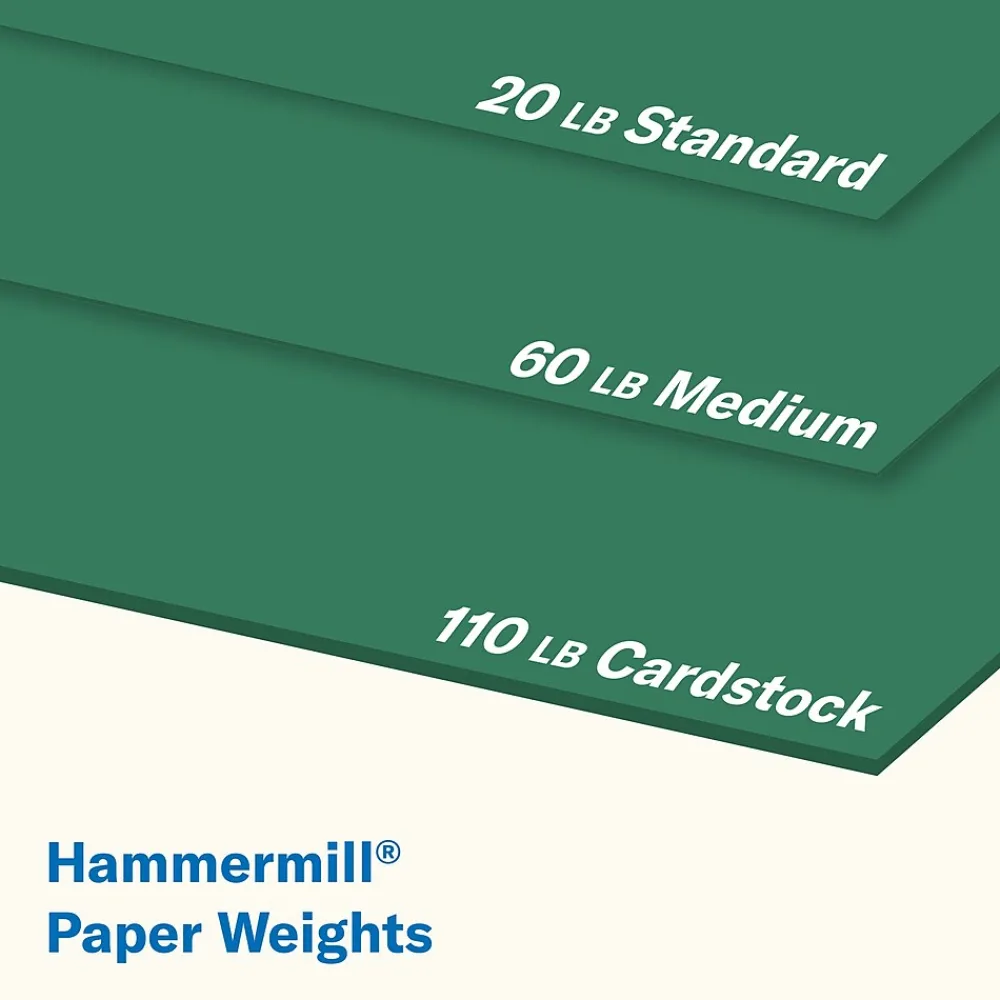 Card Stock*Hammermill Premium 110 lb. Cardstock Paper, 8.5" x 11", Green, 200 Sheets/Ream (168330R)