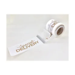 Hot Happy Mail Packing Tape with Dispenser, 1.8