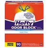 Strong 13 Gallon Kitchen Trash Bag, 23.75" x 27", Low Density, 0.9 mil, White, 90 Bags/Box (RFPE84574CT)<Hefty Sale