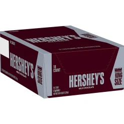 Hershey's King Size Milk Chocolate Candy Bar, 2.6 oz., 18/Box (HEC22000)