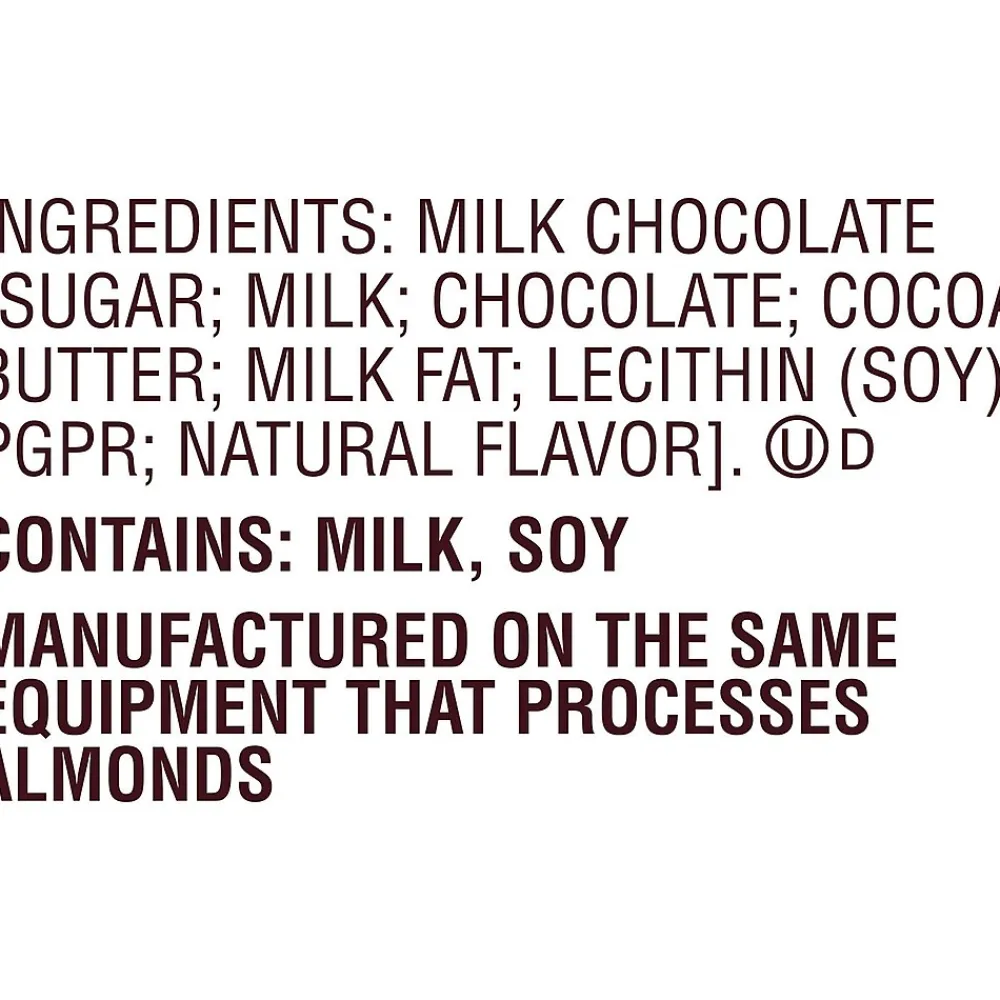 Hershey's Milk Chocolate Snack Size, Candy Bars Jumbo Bag, 19.8 oz (246-00015)