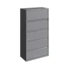 File Cabinets*Hirsh HL10000 Series 5-Drawer Lateral File Cabinet, Locking, Letter/Legal, Arctic Silver, 36" (23747)