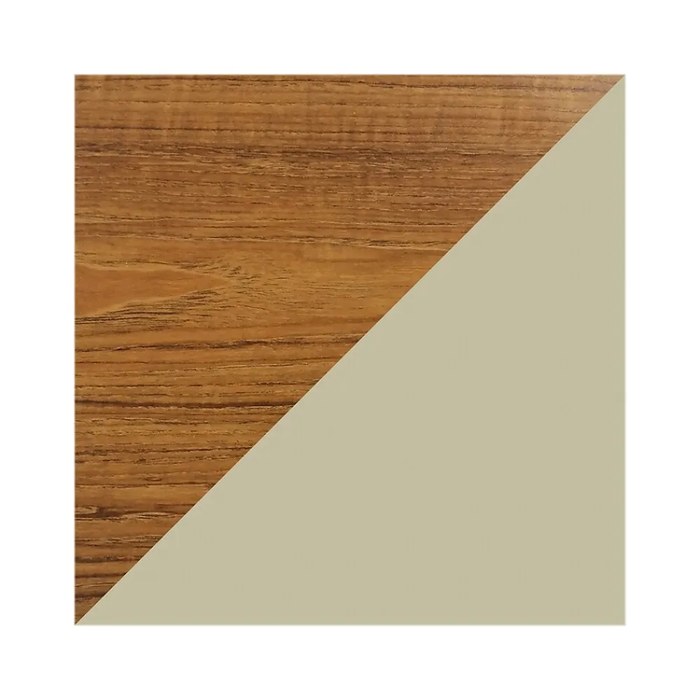 Computer Desks*Hirsh 60"W Double-Pedestal Computer Desk, Putty/Oak (20100)