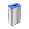 Stainless Steel Recycling Bin, 21-Gallon, Blue/Silver (HLS21UOTREC)<HLS Commercial Outlet