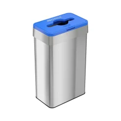 Stainless Steel Recycling Bin, 21-Gallon, Blue/Silver (HLS21UOTREC)<HLS Commercial Outlet