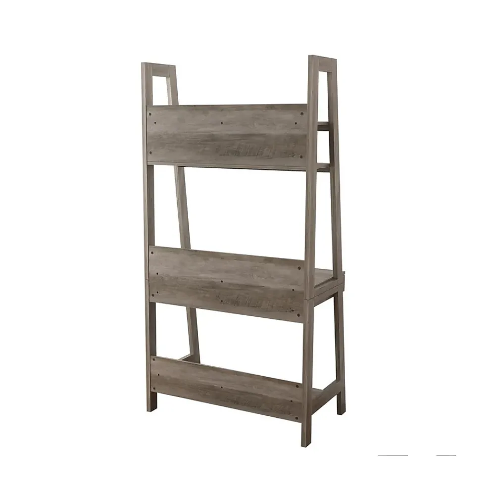 Office Desks*Homenations 36" Ladder PC Desk, Washed Gray (SH-OF-2620)