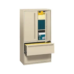 File Cabinets*HON 700 Series 2 Drawer Lateral File Cabinet w/Roll-Out & Posting Shelves, Putty, Letter/Legal, 36"W (785LSL)