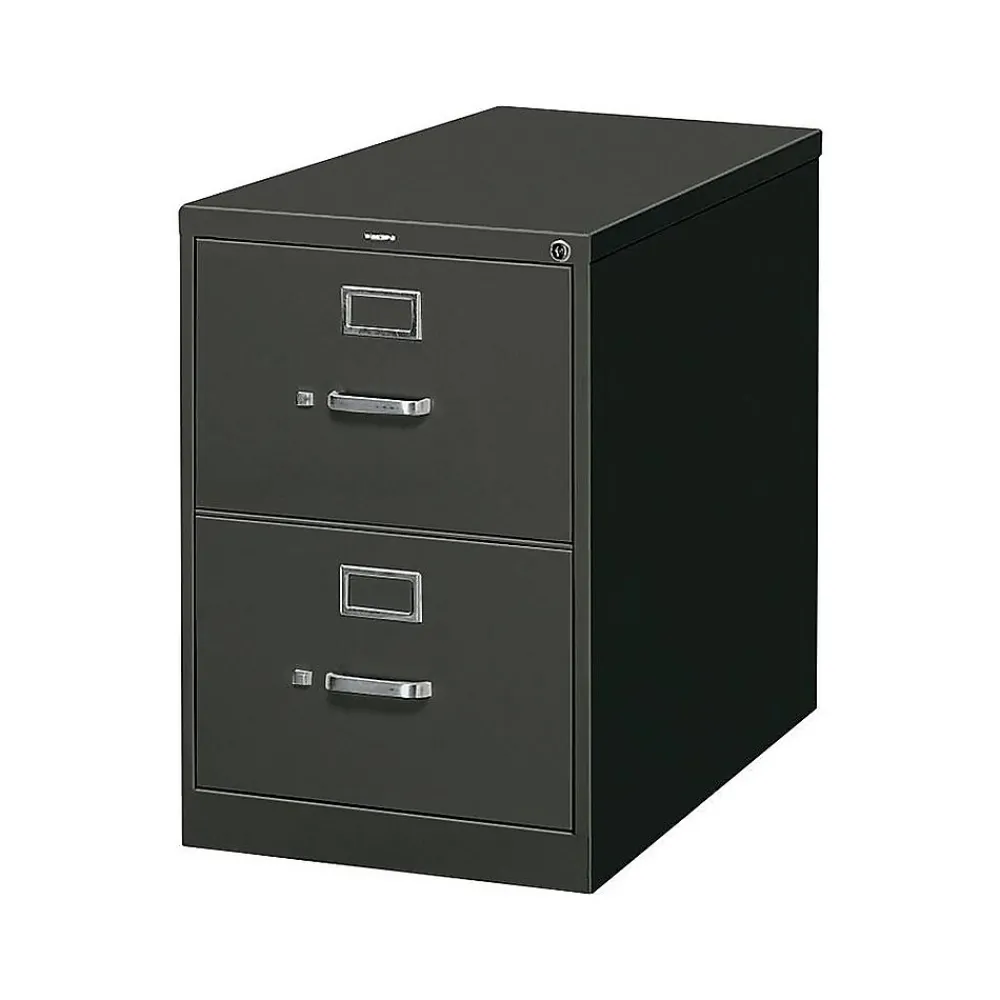 File Cabinets*HON 310 Series 2-Drawer Vertical File Cabinet, Legal Size, Lockable, 29"H x 18.25"W x 26.5"D, Black (312CPP)