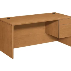 Computer Desks*HON ® 10500 Series Right Pedestal Desk, Harvest, 29 1/2"H x 66"W x 30"D