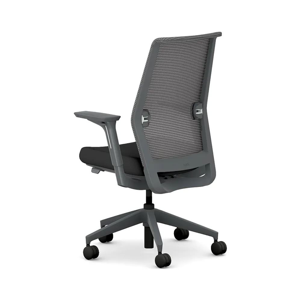 Office Chairs*HON Cipher Mesh/Fabric Swivel Task Chair, Black/Charcoal (HCFRT.STC.H.S.IC.CU10.TC00.AL.ST.SB.S)