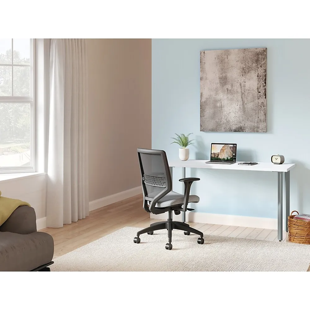 Computer Desks*HON Coze 54"W Desk, Designer and Silver (RPL2454DWP6) White