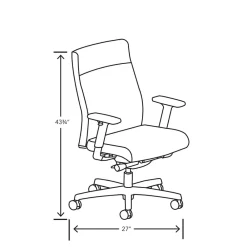 Ergonomic Chairs*HON Ignition 2.0 Ergonomic Vinyl Upholstered Swivel Task Chair, Basalt (HIWMUKD.Y2.A.H.SX23.NL.SB.T) Dark Gray
